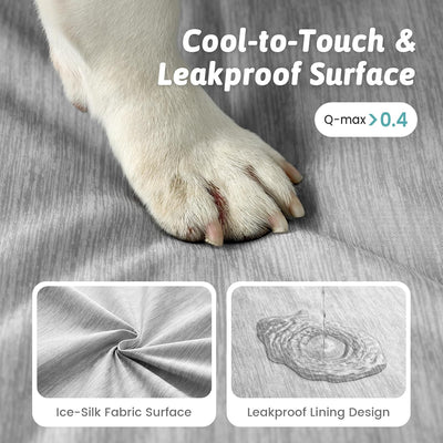 Cama ortopédica impermeable para perro jaula 36x27x3