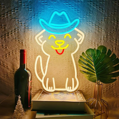 Letrero neón LED regulable dormitorio bar belleza azul hielo