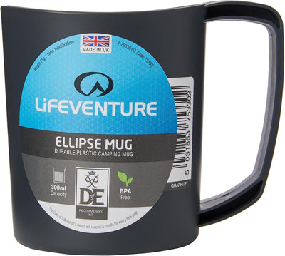 Taza plástico camping viajes grafito