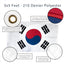 Bandera Corea del Sur 3x5ft resistente rayas cosidas latón