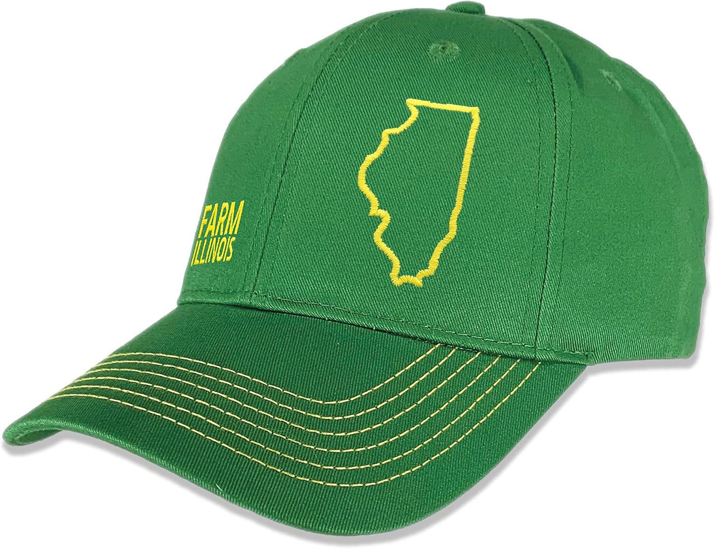 Sombrero sarga completo Farm State Pride verde amarillo
