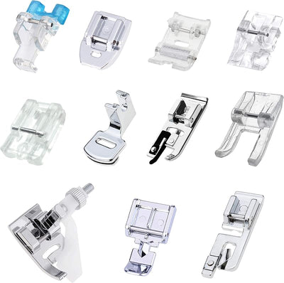 Juego 11 Pies Prensatelas para Máquina Coser Comp Brother Babylock