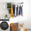 Tendedero pared 31.5" 5 postes aluminio plegable