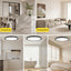 2 Pack Lámpara LED Techo Regulable 16pulg Negro Pasillo Cocina