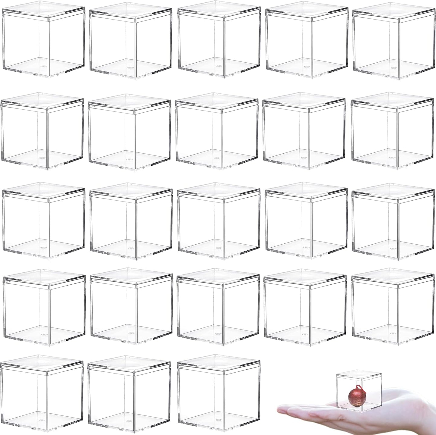 Caja acrílico transparente con tapa para dulces y joyas
