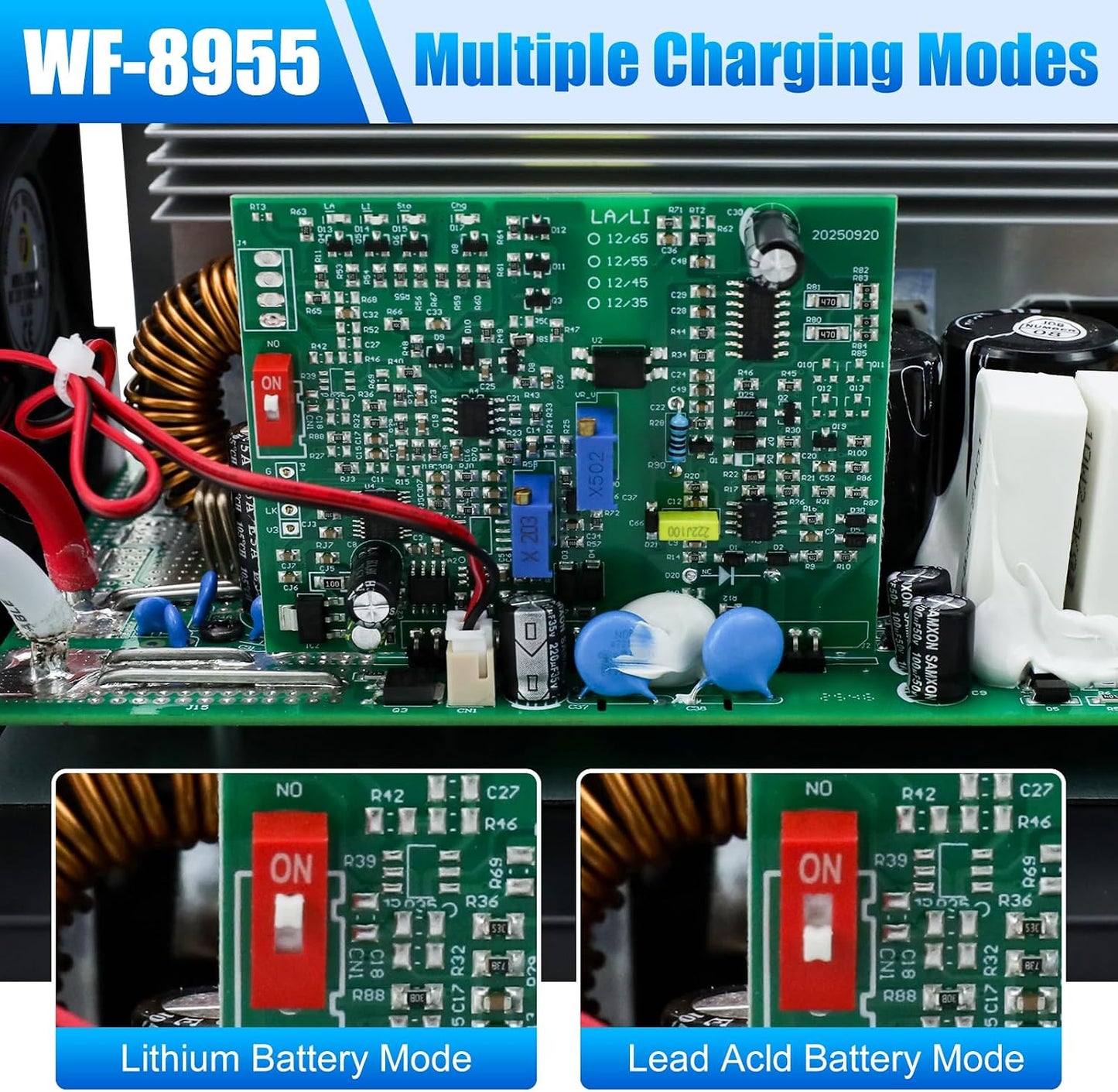 Convertidor potencia Wf-8955-Ad-Mba 55A para baterías