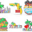 6 Imanes Florida para refrigerador mapa y árbol de coco