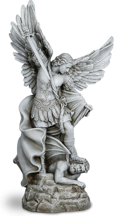 Estatua San Miguel 20.5pulg exteriores jardín defensor