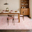 Alfombra Boho Rosa 6x9" Antiderrap para Sala Dormitorio