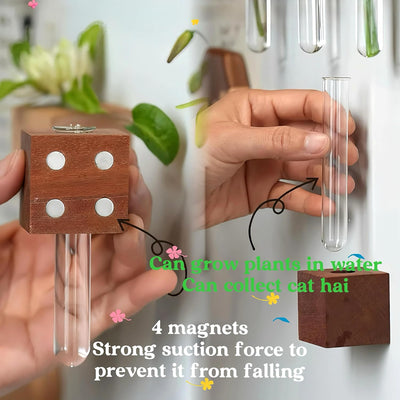 Imanes jarrón soporte magnético 3d madera para cocina y oficina
