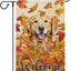 Bandera jardín doble cara perro golden retriever 12x18pulg