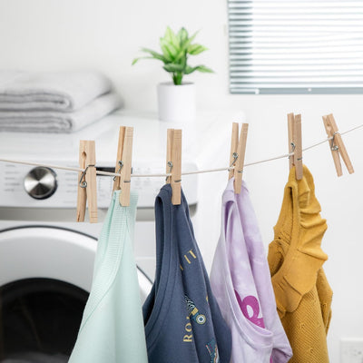 Pinzas de madera para ropa con resorte