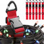 6 Organizadores Cables 17pulg Garaje con Clips Triangulares