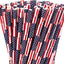 200 Popotes Papel Bandera Estadounidense 4 de Julio
