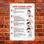 Letrero RCP adultos y niños 8+ aluminio 12x18"