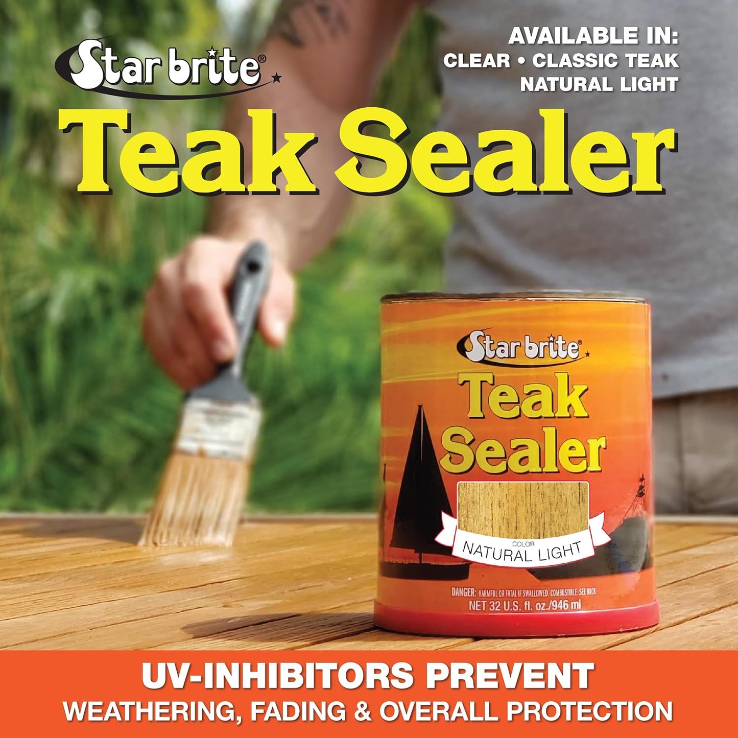 Sellador teca sin goteo protección duradera 32oz