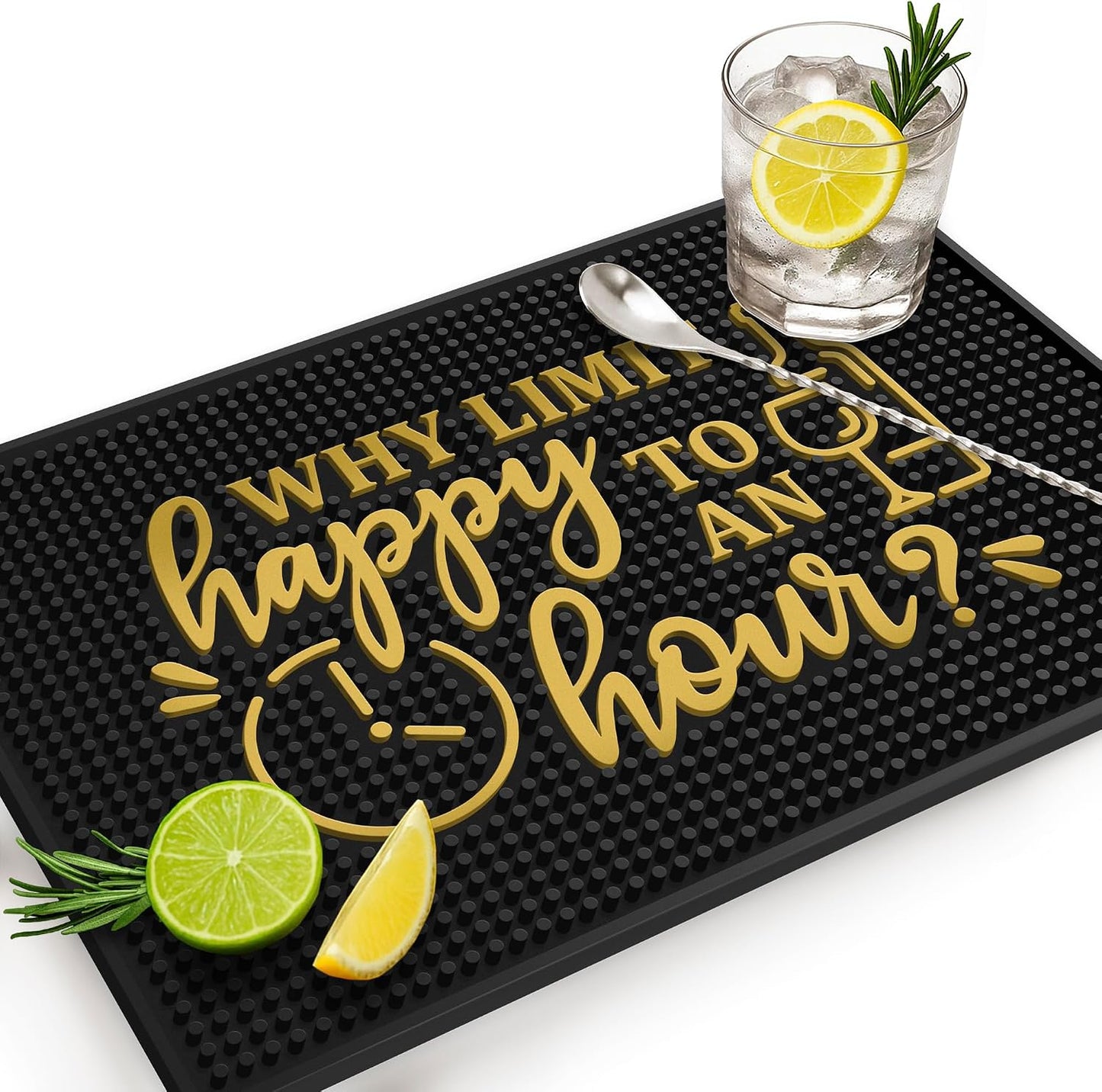Tapete bar antideslizante 18x12 pulg para bartending en casa