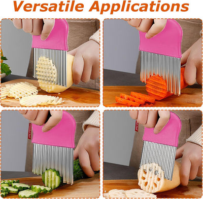 Cortador papas fritas rebanador aguacate Joseph negro rosa set 2
