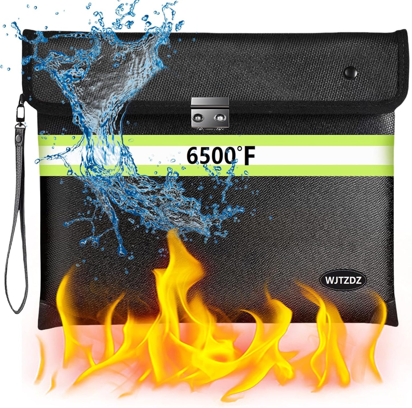 Bolsa documentos ignífuga 6500°F con cremallera tamaño A4