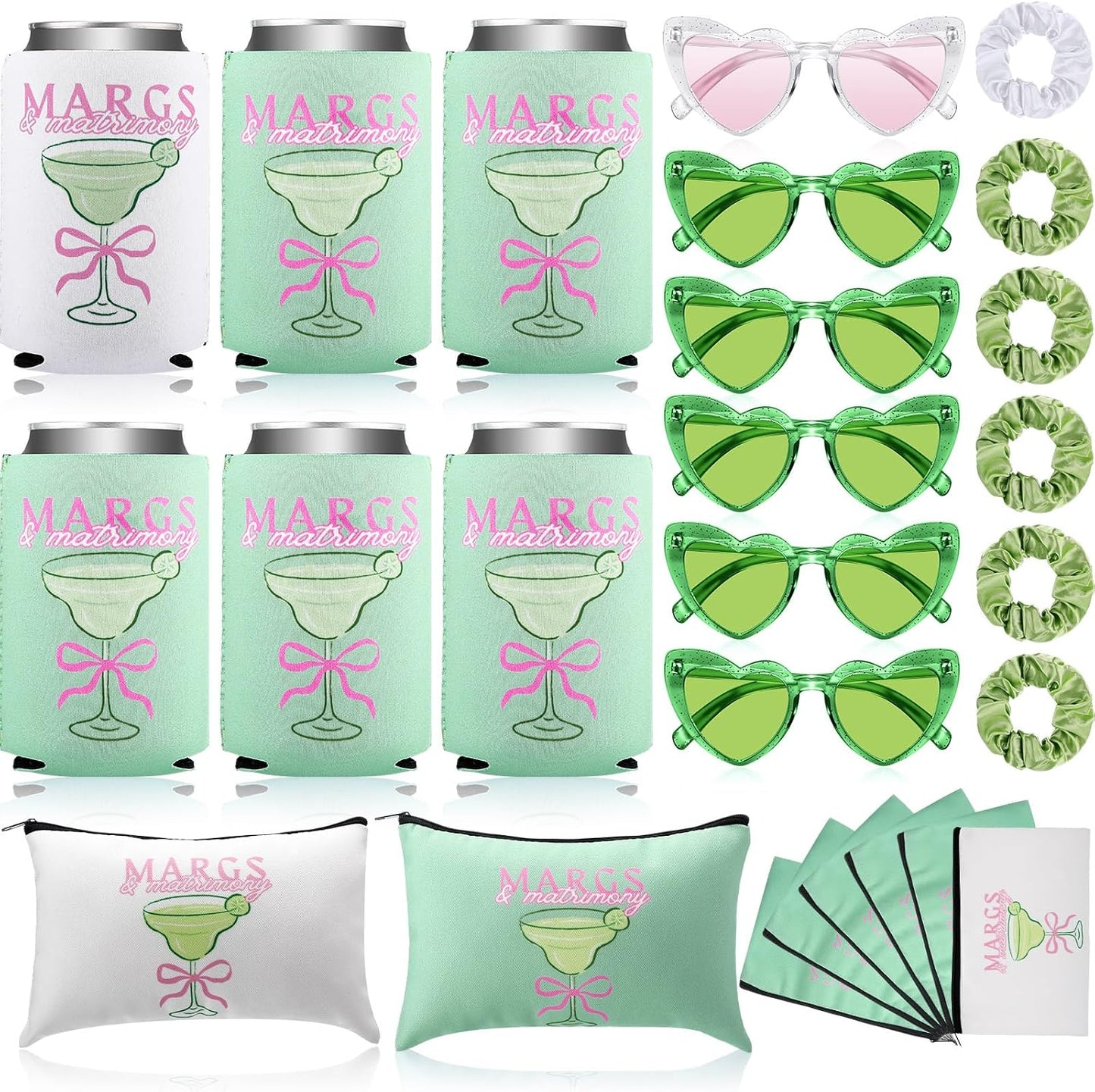 24 Pzas Decoraciones Fiesta Margarita Corazones