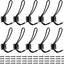 Ganchos rústicos negros pack 10 con S de metal