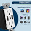 Toma USB tipo C 3 puertos 18W cert UL 6 Pack