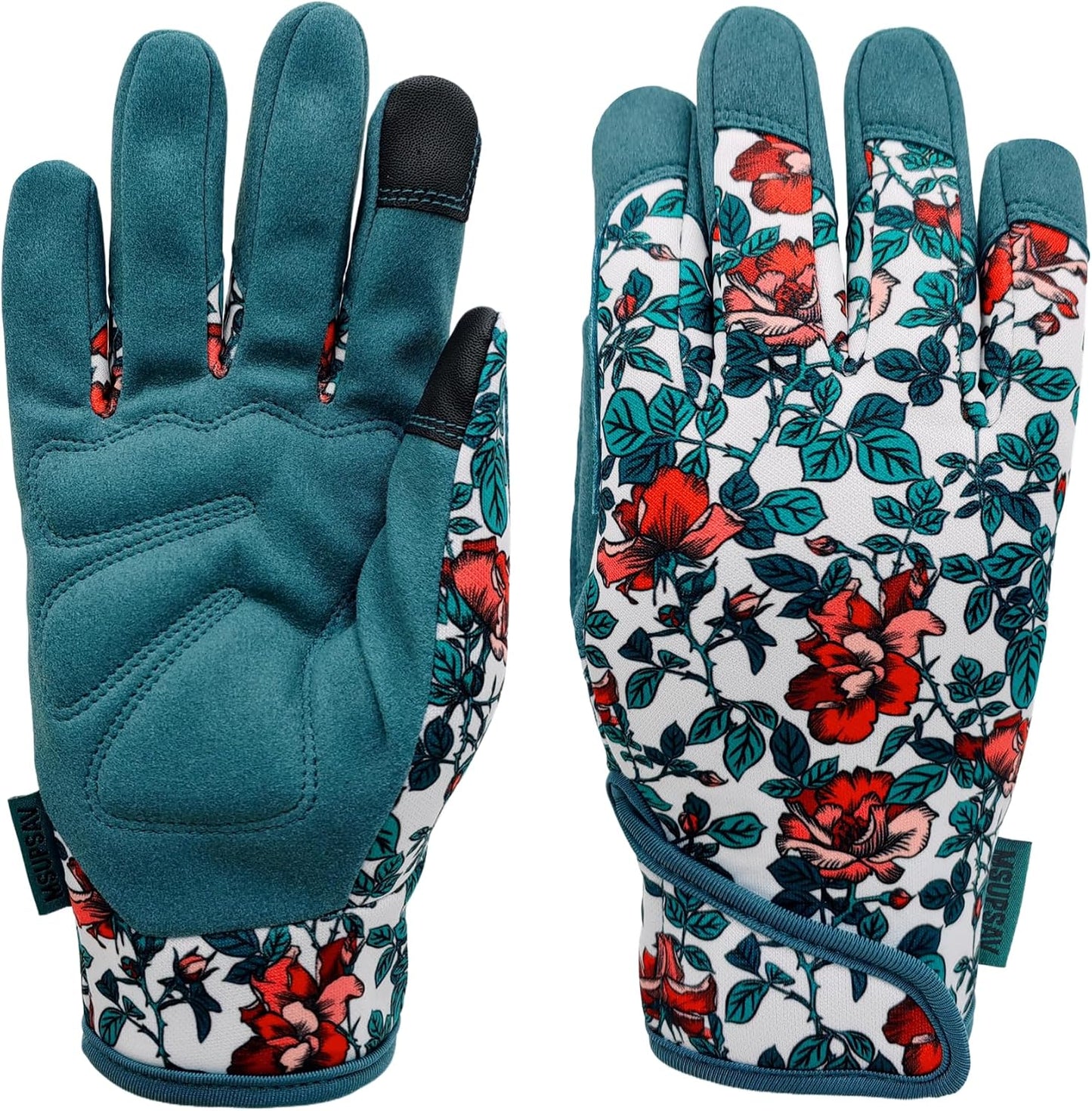 Guantes jardinería antiespinas resistente pinchazos mujer cuero