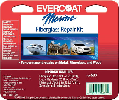 Kit reparación fibra vidrio metal madera 10oz