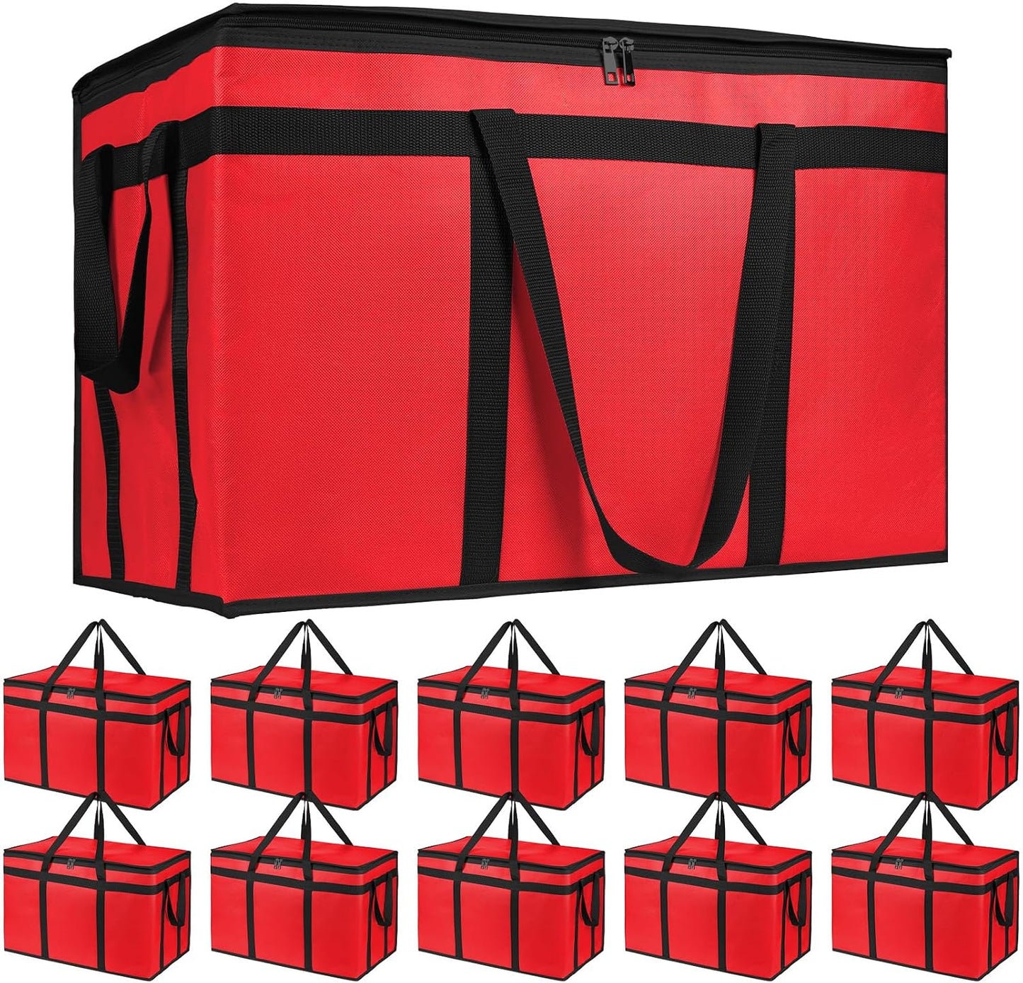 10 Bolsas Aisladas para Catering Pizza XXXL Transporte