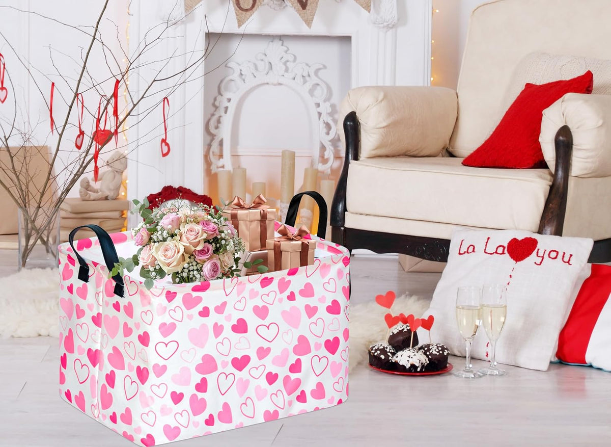 Cesta regalo vacía con asas para niñas y mujeres