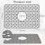 Protectores silicona fregadero 11.5x18.2pulg antideslizantes gris