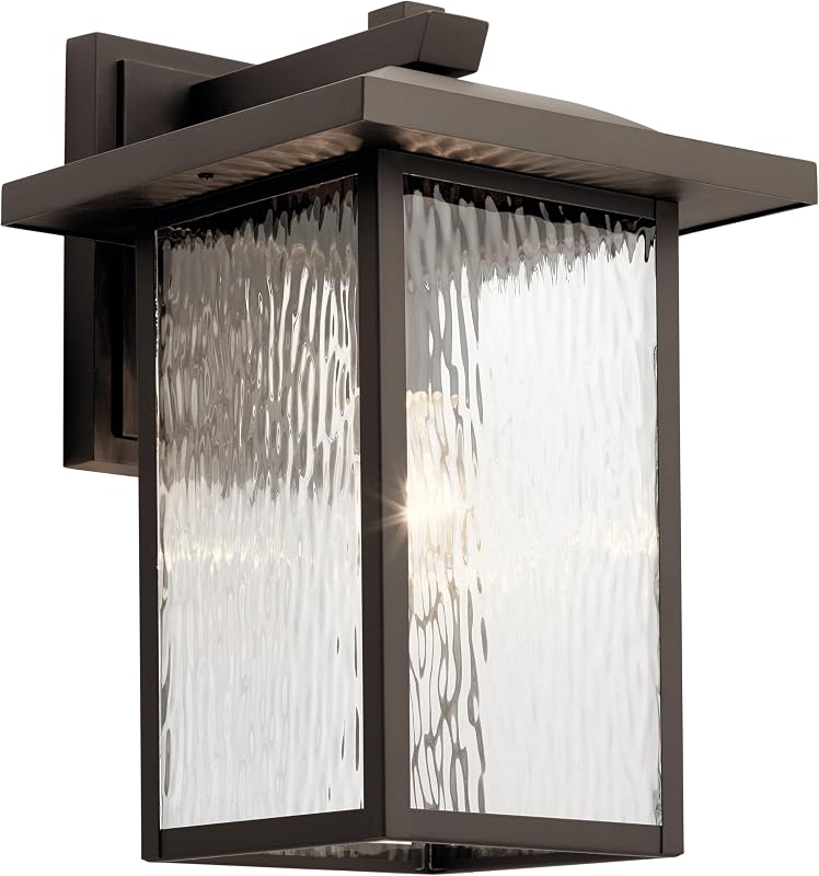 Lámpara pared exterior 16" 1 luz vidrio transparente