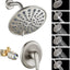 Set grifo ducha 6" níquel cepillado alta presión