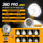 Barra luz LED 9pulg 270W 37776lm para camión Jeep ATV