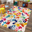 Alfombra antiderrap para bebés 5x7pulg colorida lavable