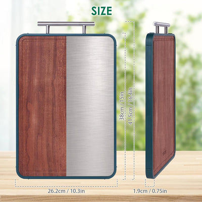 Tabla cortar acero inox doble cara 16x12pulg