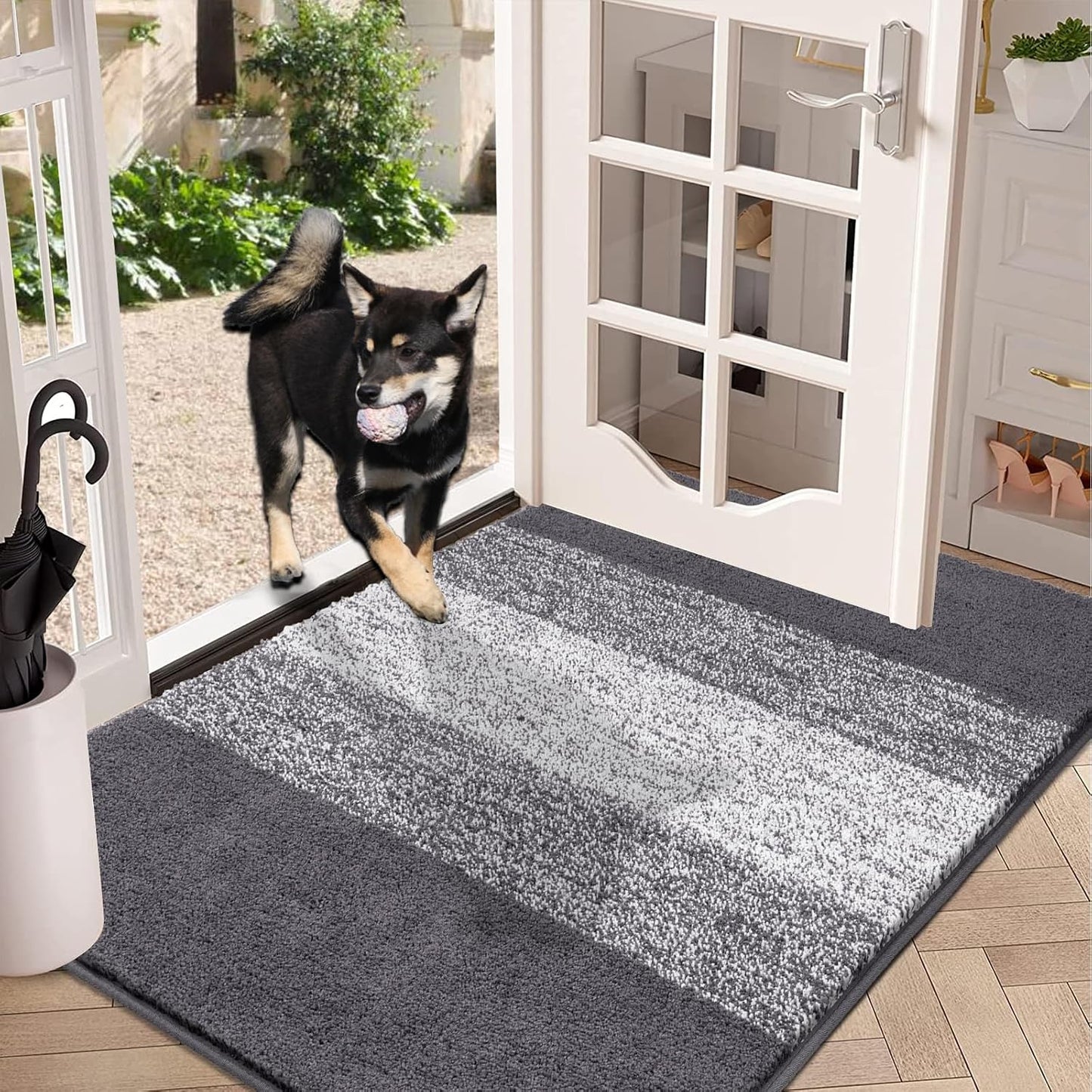 Tapete antiderrap absorbente para entrada 36x59" gris