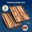 Tabla cortar madera teca reversible 20x15pulg con ranura