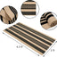 Tapete entrada exterior 2x4ft x3pulg algodón negro caqui reversible