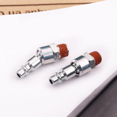 Enchufe aire acero automotriz 1/4 pulg giratorio 2 pzas
