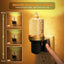 Luz nocturna LED forma vela enchufable pared sensor ajustable