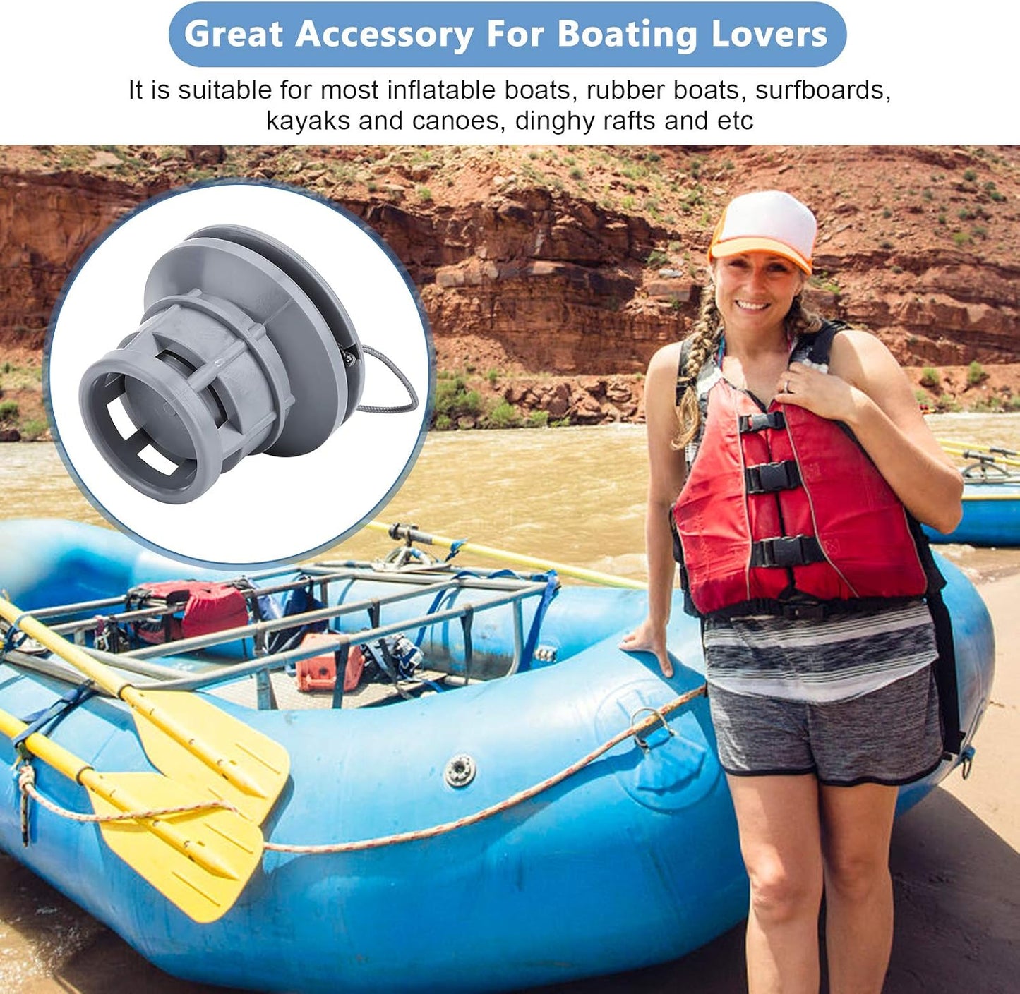 Junta válvula inflable para kayak canoa bote