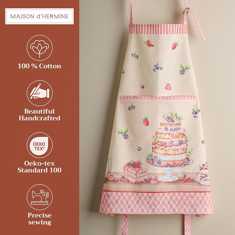 Delantal cocina con bolsillo primavera verano