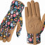 Guantes jardinería mujer cuero antiderrap