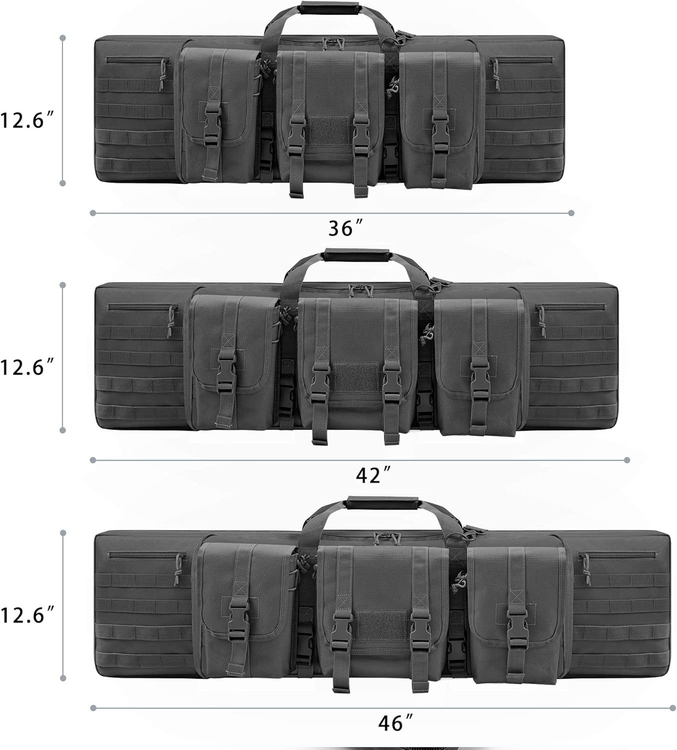 Estuche táctico transporte doble 36-46"