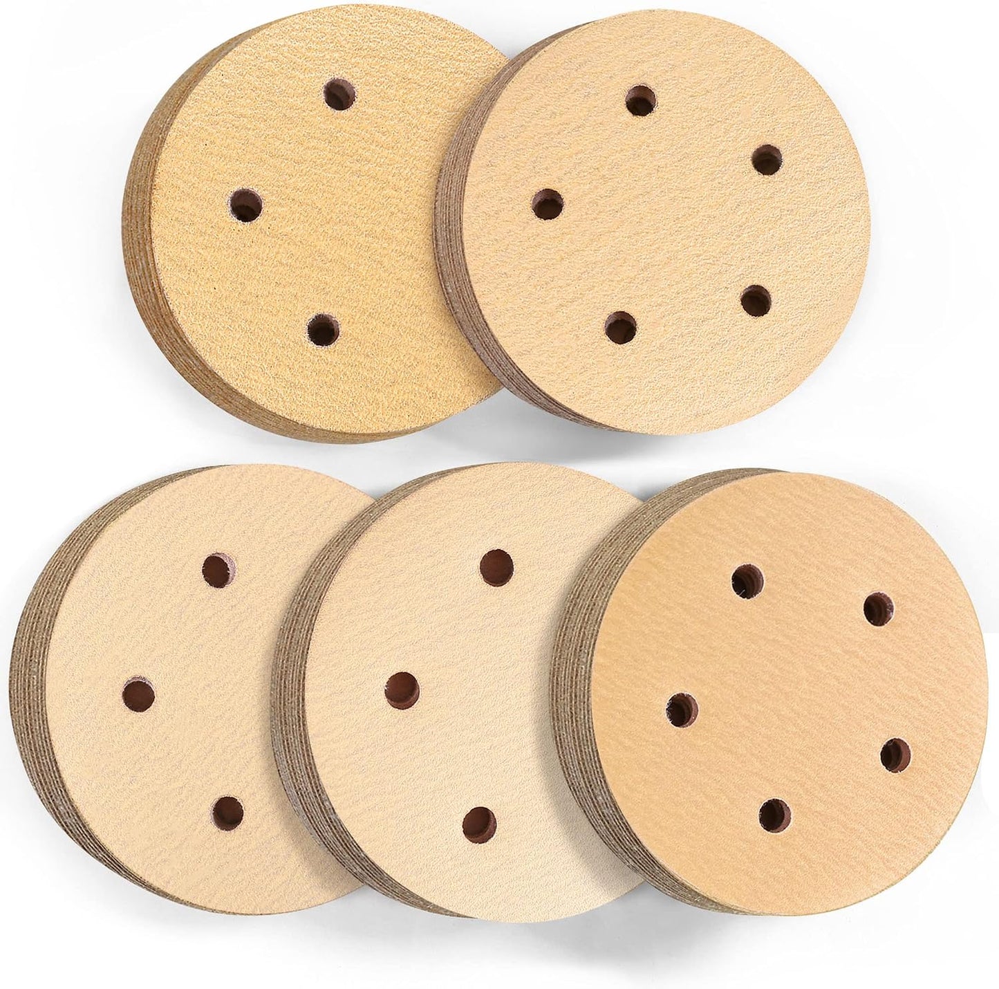 Discos lija 5pulg 60-220 grano 100uds papel orbital gancho bucle