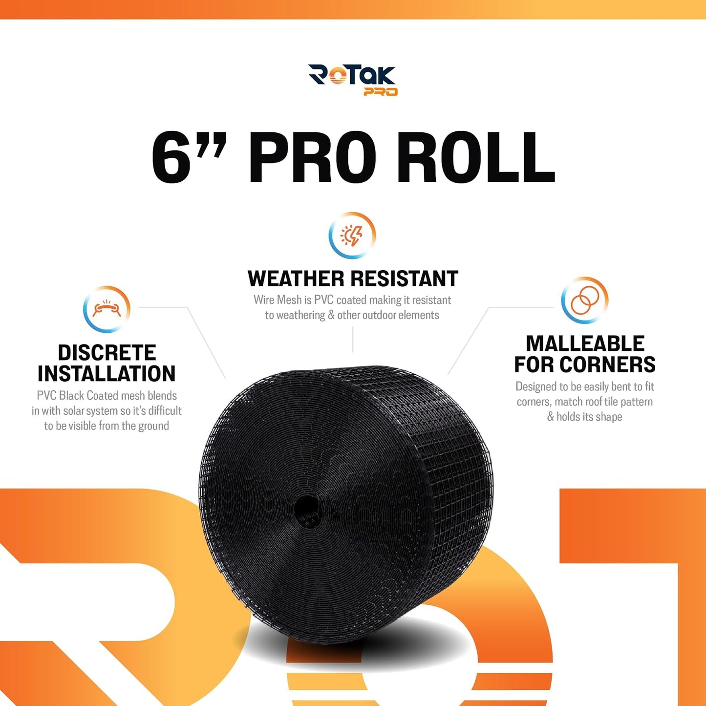 Kit rollo Critter Guard PRO 6pulg x100ft malla galvanizada