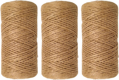 Rollos cuerda yute marrón 3 capas 1/12pulg 1000ft envoltura cuadros