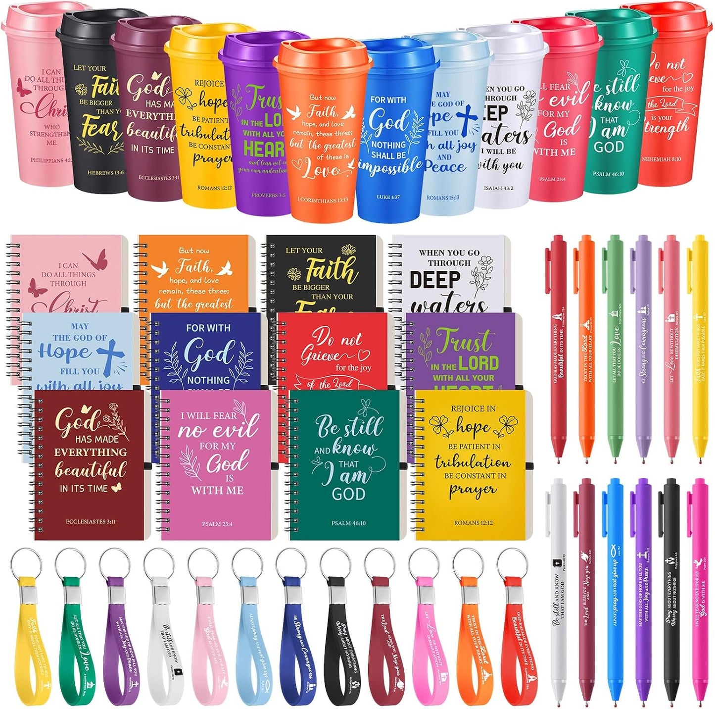 Set 48 Pzas Vasos 16oz Escrituras Bíblicas