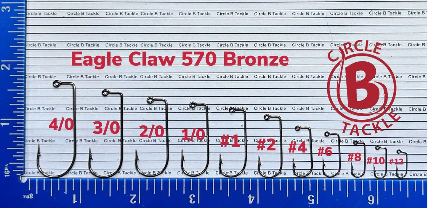 100 Ganchos Bronce Eagle Claw 570 Unidades